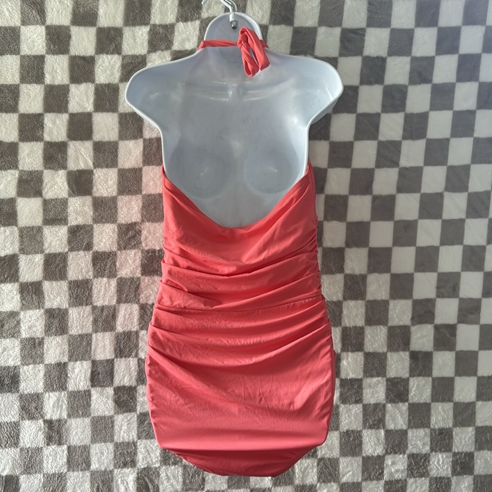 Victorias Secret Women’s One Piece Ruffled SwimSuit Knot Back Tie Size 12D - Picture 9 of 12